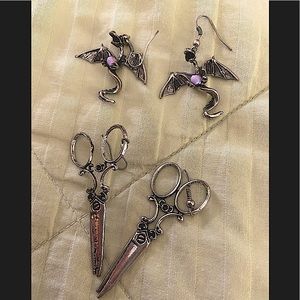✨ 3 FOR $20 ✨ Dragon and Scissors Earring Bundle